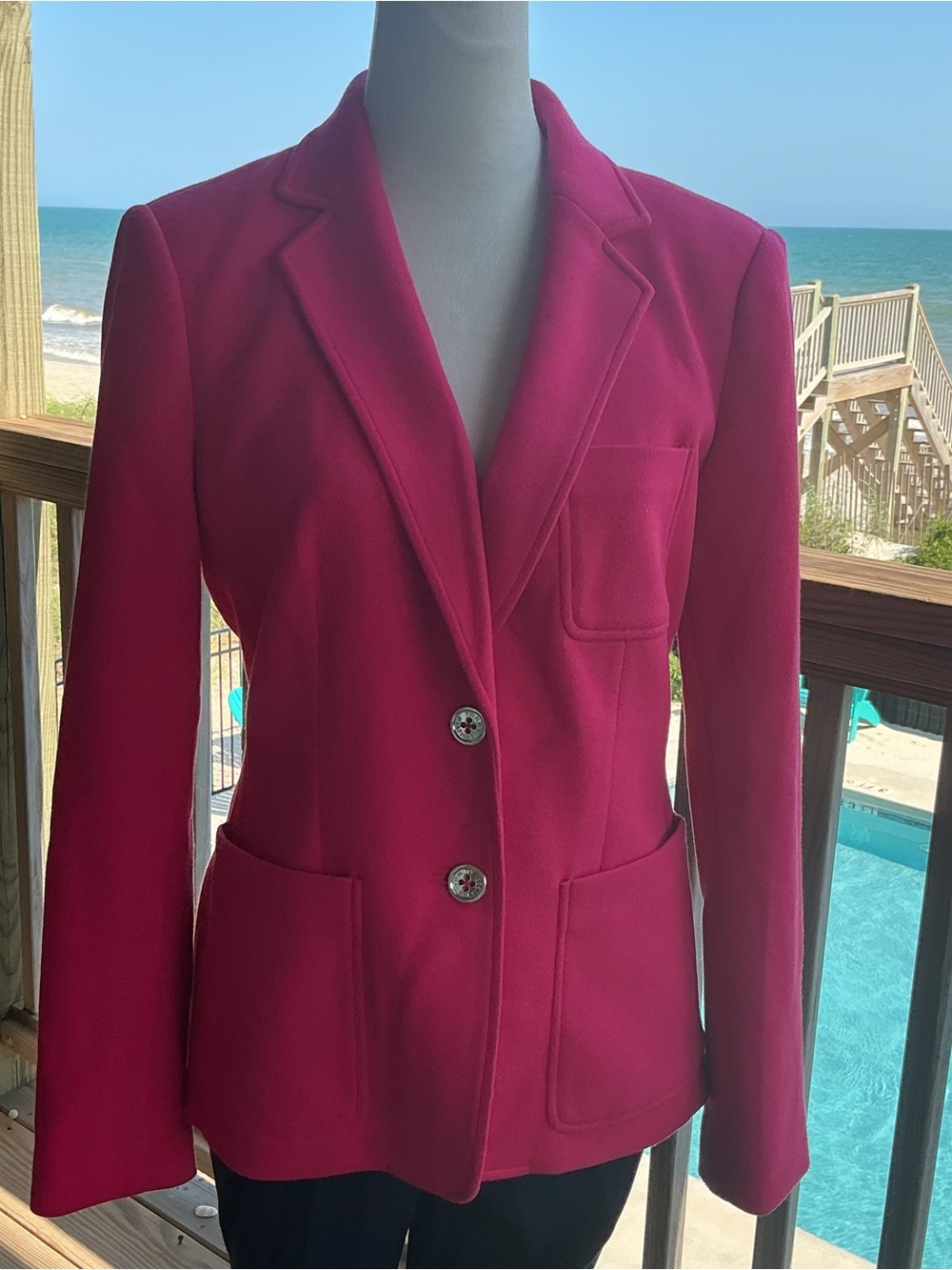 Tommy Hilfiger Fuchsia Tailored Two-Button Blazer